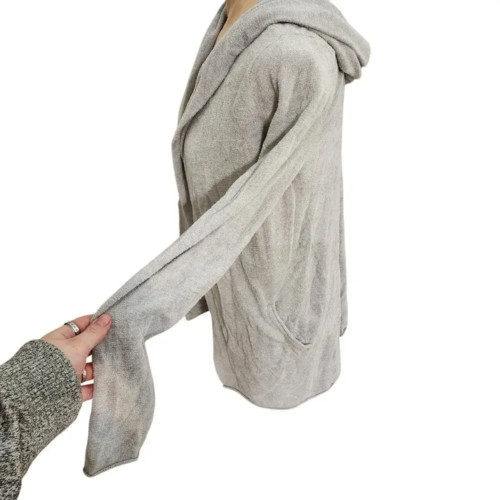 Barefoot Dreams CozyChic Lite Open Front Hooded Cardigan size medium